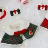 Dog Apparel Dog Clothes Christmas Year Pet Shawl Collar Puppy Bichon Poodle Pet Cape Dog Accessories With Hairpin Set Dog Supplies 231129