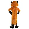 Costumes de mascotte de renard aux cheveux longs d'Halloween, personnage de dessin animé de haute qualité, personnage de carnaval, taille adulte, tenue de fête de Noël, costume pour hommes et femmes