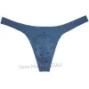 Men Embroidered Thong Pouch Tangas Underwear Hombre Spandex Jockstrap Thongs Gay Silky Mini Shorts