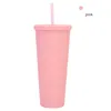 Gradient Plastic Cup Creative Double Straw Plastic Cup Portable Large Capacity Durian Cup Cool Portability Kitchen Product