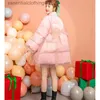 Parkas pour femmes 2023 hiver rose doux décontracté Parkas femmes mignon a-ligne épais chaud coréen coton rembourré manteaux Fe maille Patchwork survêtements L231129