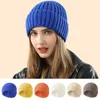 Berretti Cappello lavorato a maglia Berretti antivento Berretti invernali Spessi e caldi Tinta unita Bonnet Skullies Casual SoftOutdoors Accessori