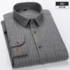 Herrenhemden Langarmhemd Männer 100 % reine Baumwolle 7XL Plaid Business Slim Fit Hemd Männer Casual Koreanische Kleidung Übergroßes Hemd mit Knöpfen 231129