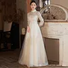 Sukienki wieczorowe Chinoiserie Cheongsam Sukienki zaręczynowe Kobiety 2023 Temperament High-end gospodarz Widat