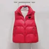 Womens Vests Puffy Jacket Sleeveless Woman Jackets Designers Coat Matte Slim Outwears Metal Triangle Pattern Solid color h quality Coats Vest S-2XL