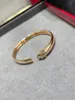 2023 lovely cute silver gold Bangle Bracelet Luxury designer Women high quality stainless steel bangle with dust bag and box