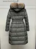 Piumino da donna Parka Piumino staccabile in pelliccia di procione da donna addensato caldo giacca lunga con cappuccio cintura moda coreana inverno nuovo 2023 L231129