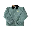 Abrigo de diseñador Carhart de calidad superior Diez colores J97 Abrigo de lavado teñido Chaqueta de lana americana Moda de lujo para mujeres Hombres sueltos y cómodos