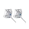 Stud Wong Rain 925 Sterling Silver Emerald Cut Created Moissanite Gemstone Diamonds White Gold Earrings Engagement Fine Jewelry310x