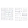 Storage Bags Versatile Bathroom Drawer Organizers Divider Container Bins Clear Set For Kitchen Utensils Jewelries