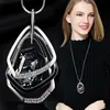 Pendant Necklaces BYSPT Gold Silver Color Rhinestone Long Necklace Vintage Punk Triangle Square Oval Crystal Glass Pendant Necklaces Women Jewelry 231128