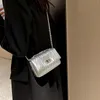 Sacs à bandoulière pour dames 5 couleurs petit et mignon sac à chaîne rayé flip sacs à main en cuir souple tendance de la rue sac à dos de mode de couleur unie petit sac à main en diamant frais 4062 #