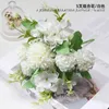 Decoratieve bloemen 5 Forks Silk Hydrangea Bunch Dandelion Fake Bruid Bouquet Wedding Tafel Decor Home Display Pography Props Floral