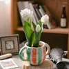 Decorative Flowers Artificial Flower Tulip Bonsai Simulated Fake Ornament High End Home Living Room Tabletop Dried Decoration