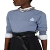 Isabel Marant Damen Designer-Sweatshirt, lässiger Pullover, Pullover mit Flockdruck, Rundhals-Shirt, lockerer Langarm-Pullover242d