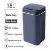 Ny 16L Automatisk sensor Trash Can Electric Touchless Smart Bin Kök Badrum Watertofat Hucket Garbage With Lid Home Wastbasket