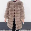 Casaco de pele falsa real feminino jaquetas naturais colete roupas de inverno 231128