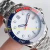 Топ OM Factory Cal.2507 Часы с механизмом Мужские 41 мм Diver Limited 007 Белый циферблат Сапфировое стекло Браслет из нержавеющей стали 300 м Мужские спортивные часы Omf Наручные часы