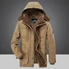 Mens Down Parkas Winter Jacka Parka Outdoor Plus Velvet Thick Warm Multi Pocket Jackets Solid Male Coat Large Size Clothing 231129