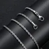 سلاسل النظارات Hip Hop Steel Necklace Netclace Stainless Twist Chain M5mm Multisize سلسلة المجوهرات 231128