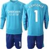 Club Team GK Long Sleeve Soccer Arsen Goalkeeper Jersey Set 1 Aaron Ramsdale 22 David Raya 1 Leno 1 David Seaman Vintage Football Shirt Kits 2023 2024 Mens Kids