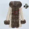 Pelliccia sintetica da donna OFTBUY Giacca invernale moda Donna Cappotto reale Colletto in volpe naturale Sciolto lungo Parka Grande tuta sportiva staccabile 231129