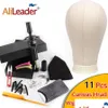 Hair Tools Alileader Best 11Pcs Wig Making Kit Manikin Canvas Dome Head With Stand Spandex Cap Block Mannequin Drop Delivery Hair Prod Dhfi9