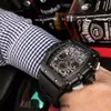 Ontwerper Ri mliles Luxe horloges Automatisch mechanisch horloge Richa Milles Rm11-03 Zwitsers uurwerk Saffierspiegel Geïmporteerde rubberen horlogeband Herensport Brand9EUH