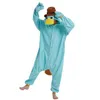 Blue Fleece Unisex Perry the Platypus Costume Onesies Monster Cosplay Pajamas Adult Pyjamas Animal Sleepwear Jumpsuit4761331238I