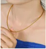 Ciondoli MIQIAO Argento 925 Italia Collana Due Tre Linee Colori Catena di Gioielli Intrecciati 40 45 50 CM Collo da Donna Color Oro Rosa