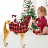 犬のアパレルクリスマス犬の服サンタクロウスに乗るサンタ犬コスチューム子犬ベストコスプレクリエイティブパーティードレスアップ犬服の通気性231124