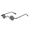 Solglasögon Super Small Frame Round Vintage Women's Mini Hip-Hop Style for Men Fashion Glasses