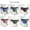 Sous-vêtements 2023 Hommes Sexy Slips Low Rise Taille Poche Améliorer Sheer Feuille Imprimés Sous-vêtements Gays Lingerie Calzoncillos Hombre