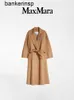 Maxmaras Coat Luxury fashionable Wool Overcoat bathrobe cashmere