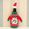 Fashion Clubs Christmas Wine Bottle Knitted Ugly Sweater Covers Dress Set Santa Wines BottlesBags xmas Party Decorations LYX15 ZZ