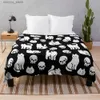 Elektrische deken Black Cat Zachte deken Microplush warme dekens Lichtgewicht getuft donzig flanel fleece deken voor bed slaapbank Q231130