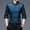 Camisas casuais masculinas 2023 primavera outono homens xadrez impressão lapela único breasted moda coreana manga longa tops negócios camisas de hombre