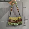 Kvällspåsar Retro Pearl Designer Luxury Shell Bag Underarm Beaded Side Shoulder Fashion Purse Summer Beach Women Mini Cross 231128