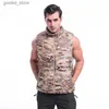 Chalecos para hombres Otoño Invierno Chaleco táctico para hombres Chaqueta Casual Camuflaje cálido Impreso Cremallera térmica para hombres Chaleco deportivo S-3XL Q231129