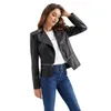 Womens Jackets Leather Jacket Hem Detachable Autumn Coat Fashion Casual Spring Amtumn Female Vintage 231129