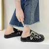 Sandalen Zomer Women Slippers Platform Rivets Punk Rock Leather Mules Creative Metal Fittingen Casual feestschoenen vrouwelijke buitenglaasjes 230423