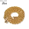 Hiphop 3 mm 316L Edelstahl-Seilkette Halskette 20 Karat Gelbgold gefüllte Twist-Kette für Männer Großhandelspreis