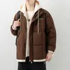 Hommes vers le bas Parkas automne et hiver vêtements rembourrés de coton tendance de la mode urbaine fausse veste à capuche deux pièces manteau pour hommes 231129