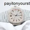 Rolaxs Watch Diamond Watches LuxuryカスタマイズヒップホップメカニカルホワイトVVS Moissanite for Men RJ