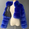 Женское пальто из искусственного меха, роскошные норковые короткие пальто, женский зимний топ, модное пальто из искусственного меха, элегантная толстая теплая верхняя одежда, женская пушистая куртка на молнии с искусственным мехом 231129