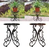 Hight Quality Indoor Balcony Single Wrought Iron Flower Ideas Round Stool Rack For Dropship Planters & Pots285u