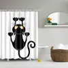 high quality adventures of Unicorn and Cat Printed Shower Curtains Bath Products Bathroom Decor with Hooks Waterproof T200624274L