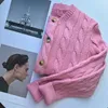 2023SS Top Sweater Women Cardigan Fashion Designer Sweatshirts Cardigans utomhus lyxkläder Långärmad topp tröja 10 stilar svart vit grön rosa