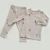Pyjamas Spring Autumn Kids Pyjamas Barn termiska underkläder för 1-6Y barn Sleepwear 231129