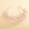 Bijoux de cheveux de mariage de luxe perle cristal couronne de mariée coiffes à la main fête de mariage accessoires de cheveux Vintage strass femmes bandeau diadèmes 231128